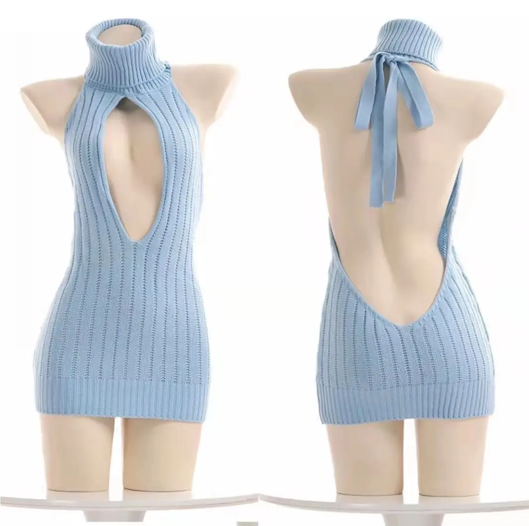 Женское нижнее белье сексуальное эротическое свитер с высоким воротником и