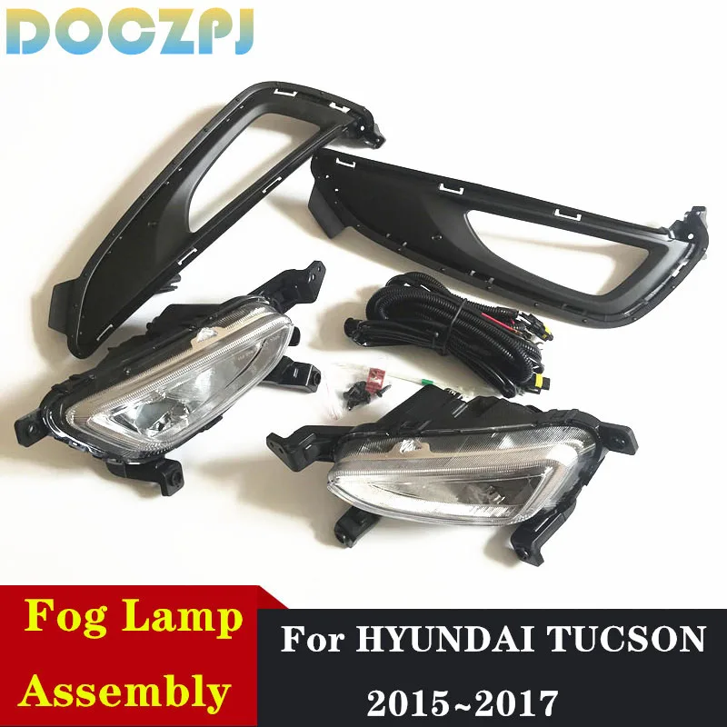 

Противотуманная фара для переднего бампера автомобиля, противотуманная фара для Hyundai TUCSON 2016 2017 2018 с проводом и переключателем, 1 комплект
