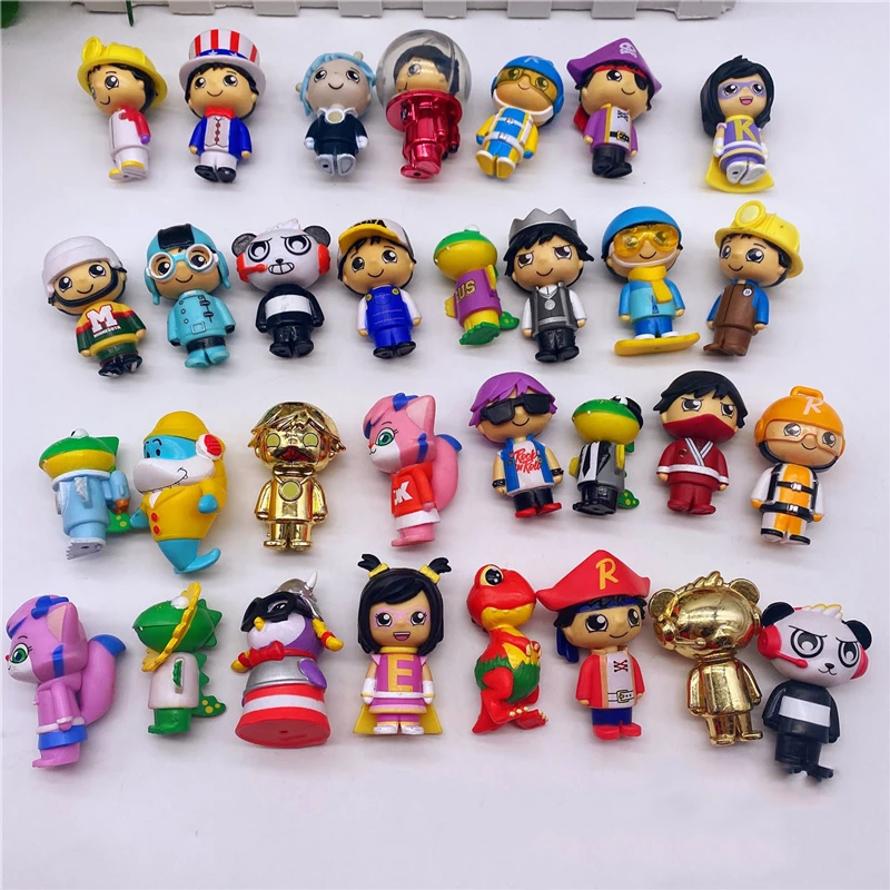 10Pcs Ryan Red Titan Big Gil Gus Panda Lexa Shelldon Figure 