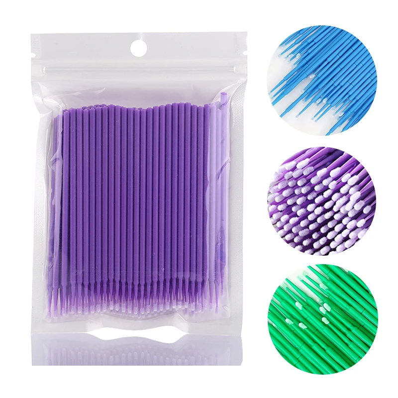 Набор из 100 шт. щеток для чистки ресниц Yelix