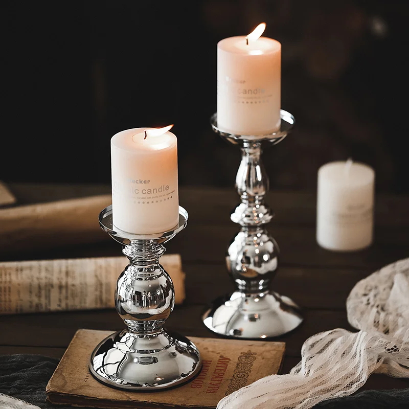 

Classic Roman Candlestick Scented Candles Romantic Candlelight Dinner Decor Props