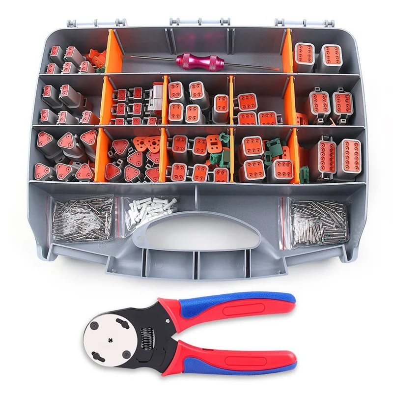 338 шт. Комплект разъемов Dt Deutsch — 2 3 4 6 8 12-контактные разъемы обжимной инструмент