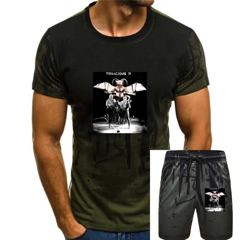 

New Popular TENACIOUS D Album Cover Mens Black T-Shirt S-3XL