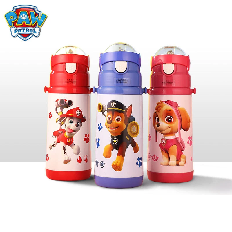 500ml Spin Master Cartoon Cups Kids Outdoor Portable Water PAW Patrol Stainless Steel Vacuum Flasks Baby Water Bottle Sippy Cup