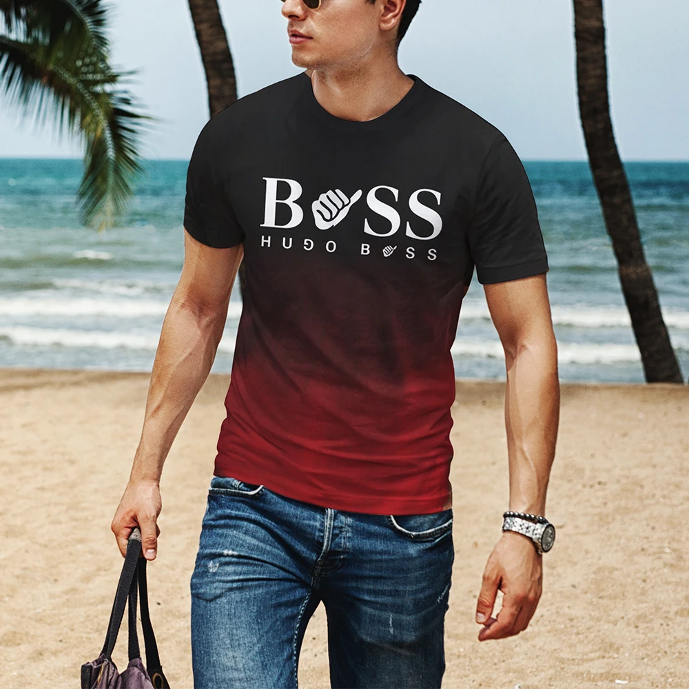 

2023 New Brand Men's T-shirt Short Sleeve Solid Men's Loose T-shirt Top Men's 3D T-shirt Short Sleeve