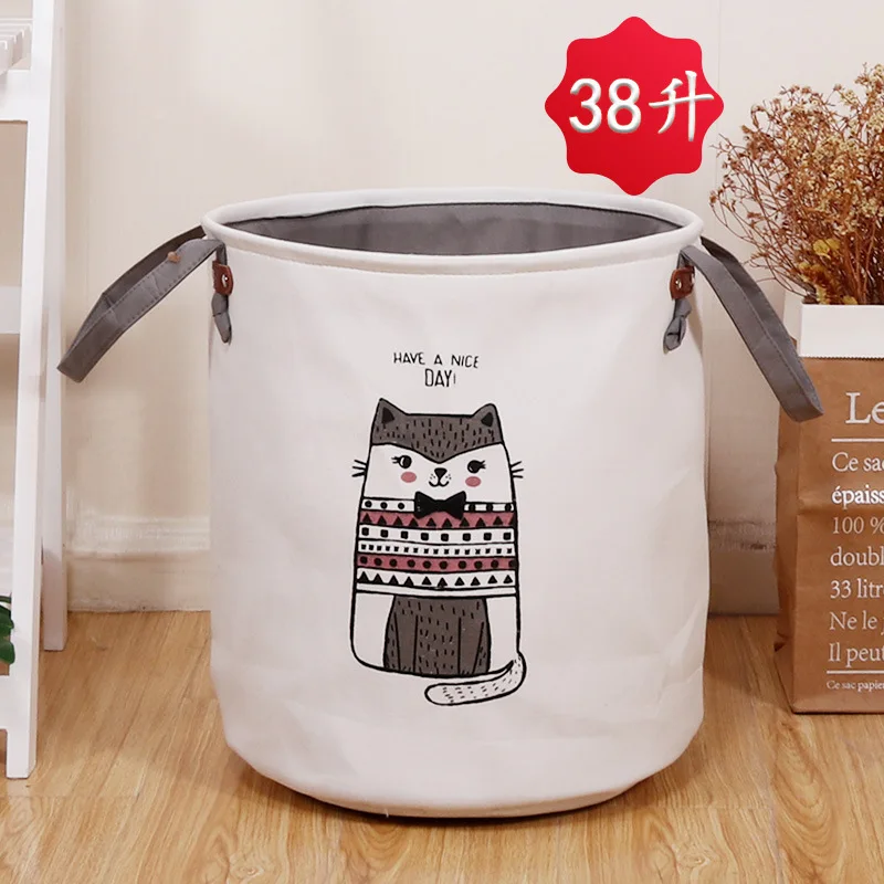 

Корзина для белья из хлопка и льна