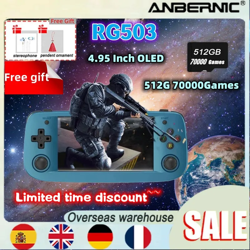 

Новинка 70000, игры Anbernic RG503, оригинал, 512G, телефон с OLED экраном, Linux, портативная игровая версия, Wi-Fi консоль, поддержка мобильного телефона, ...