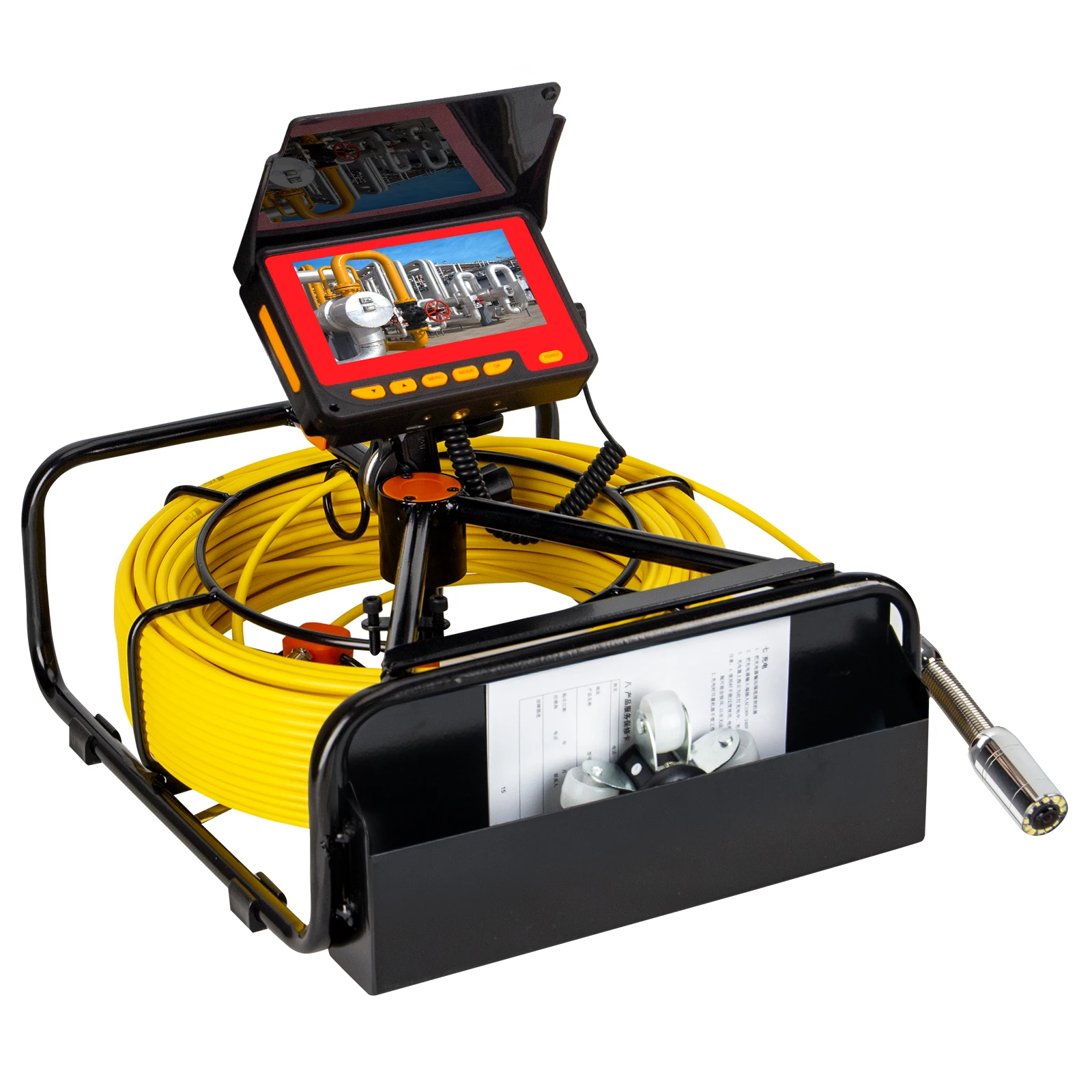 Продажа Промышленный эндоскоп SYANSPAN с камерой для обследования труб, камера 23 мм с видеорегистратором, 16 ГБ, с канализационным сливом, аккумулятор ...