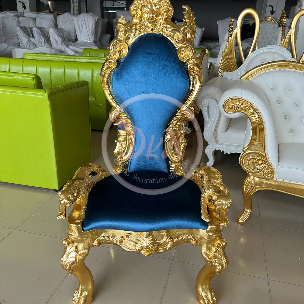 

Commercial Luxury Wedding Antique Royal King And Queen Throne Chairs Princess Chairs