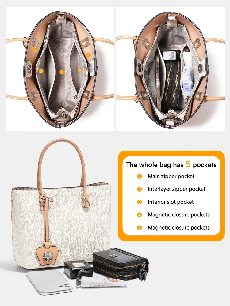 Женская сумка через плечо Zency повседневная вместительная сумка-тоут из