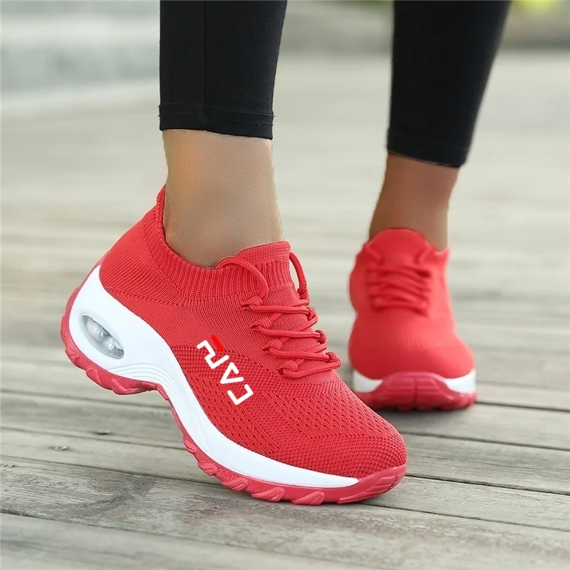 2023 Summer Women Shoes Breathable Mesh New Fashion Light Weight Sports Shoes Casual Walking Sneakers Tennis Shoes Plus Size 42