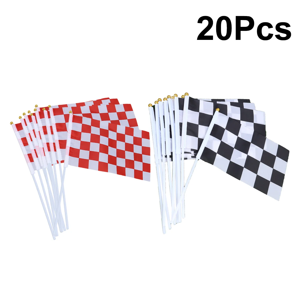 

Flag Checkered Racing Race Car Flags Official Party Finish Waving Crossed Double Whiteblack Supplies