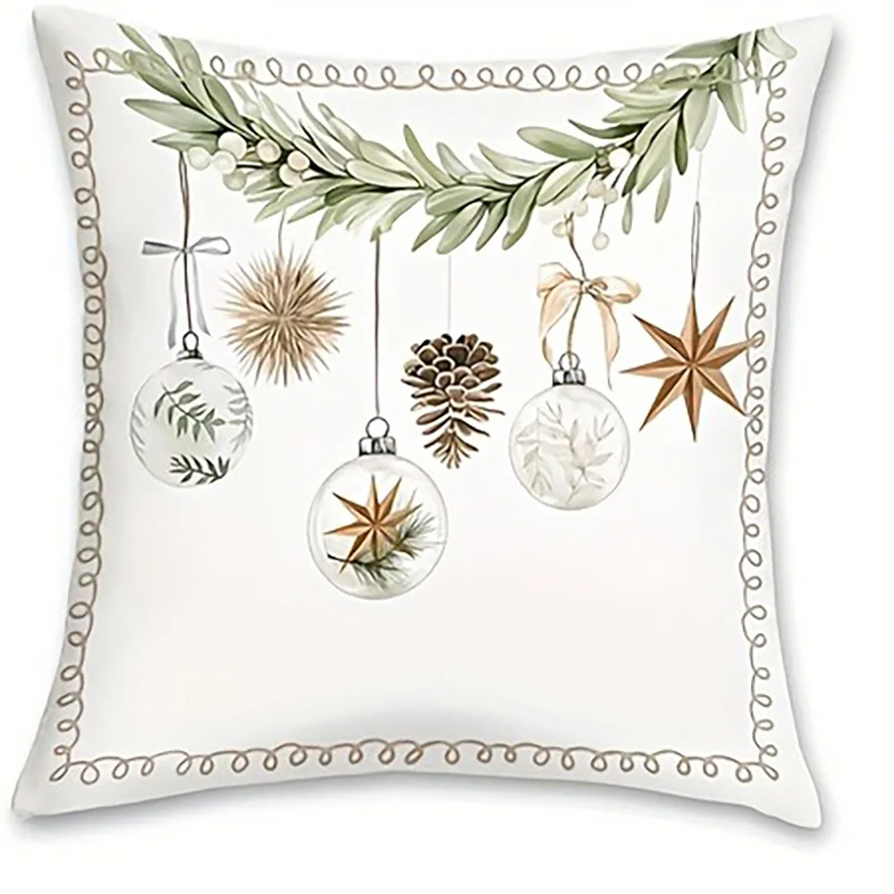 

Наволочка из полиэстера велюра Рождественское Рождество 40x40 см