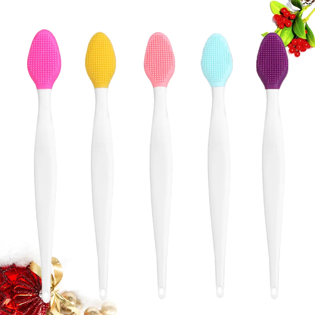 

Brush Lip Nose Silicone Tool Scrubber Blackhead Exfoliating Face Cleaning Scrub Double Soft Brushes Sided Clean Removal