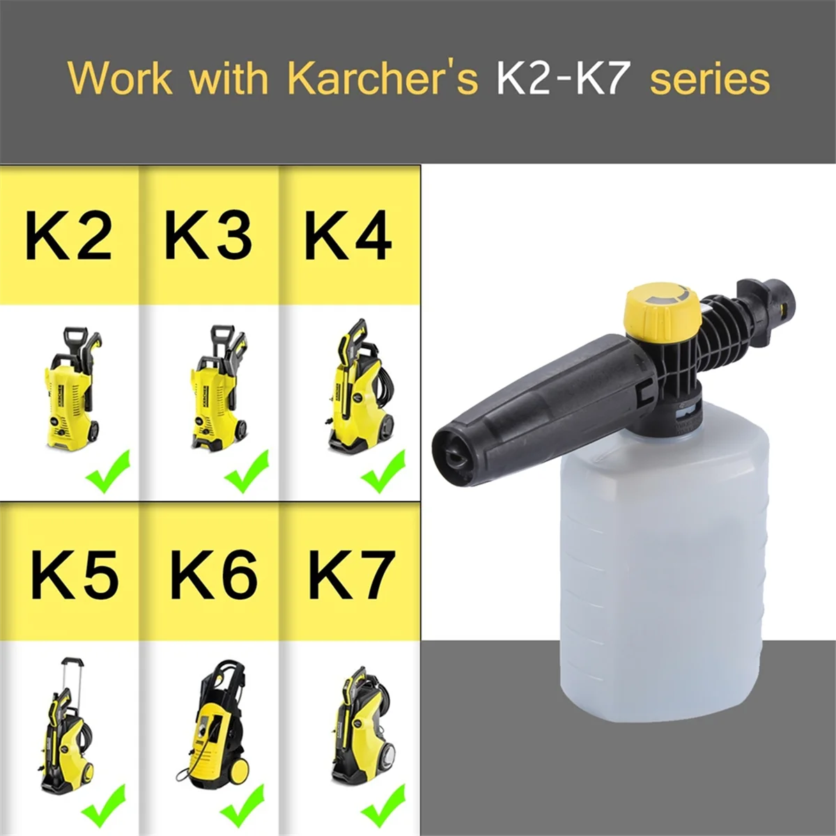 Регулируемая насадка для мойки под давлением Karcher серии K пенораспылитель