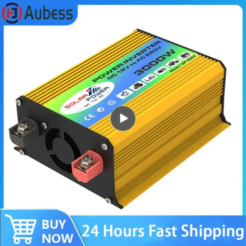 

3000W Peak Solar Car Power Inverter DC 12V to AC 220V Car Adapter Car Converter Fast Charging with 2.4A 2-Port USB Car Adapter