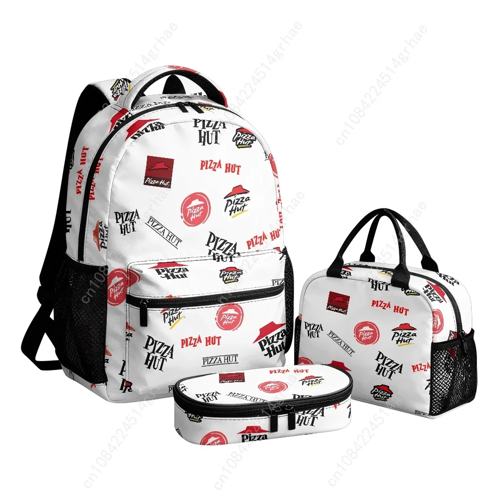 Фото Набор из 3 предметов Pizza H-Huts Custom Leisure с принтом по всей поверхности (включает рюкзак, сумку для ланча и пенал). №2