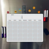 29 742cm magnetic whiteboard erasable month planner magnetic calendar refrigerator magnet message board home decor