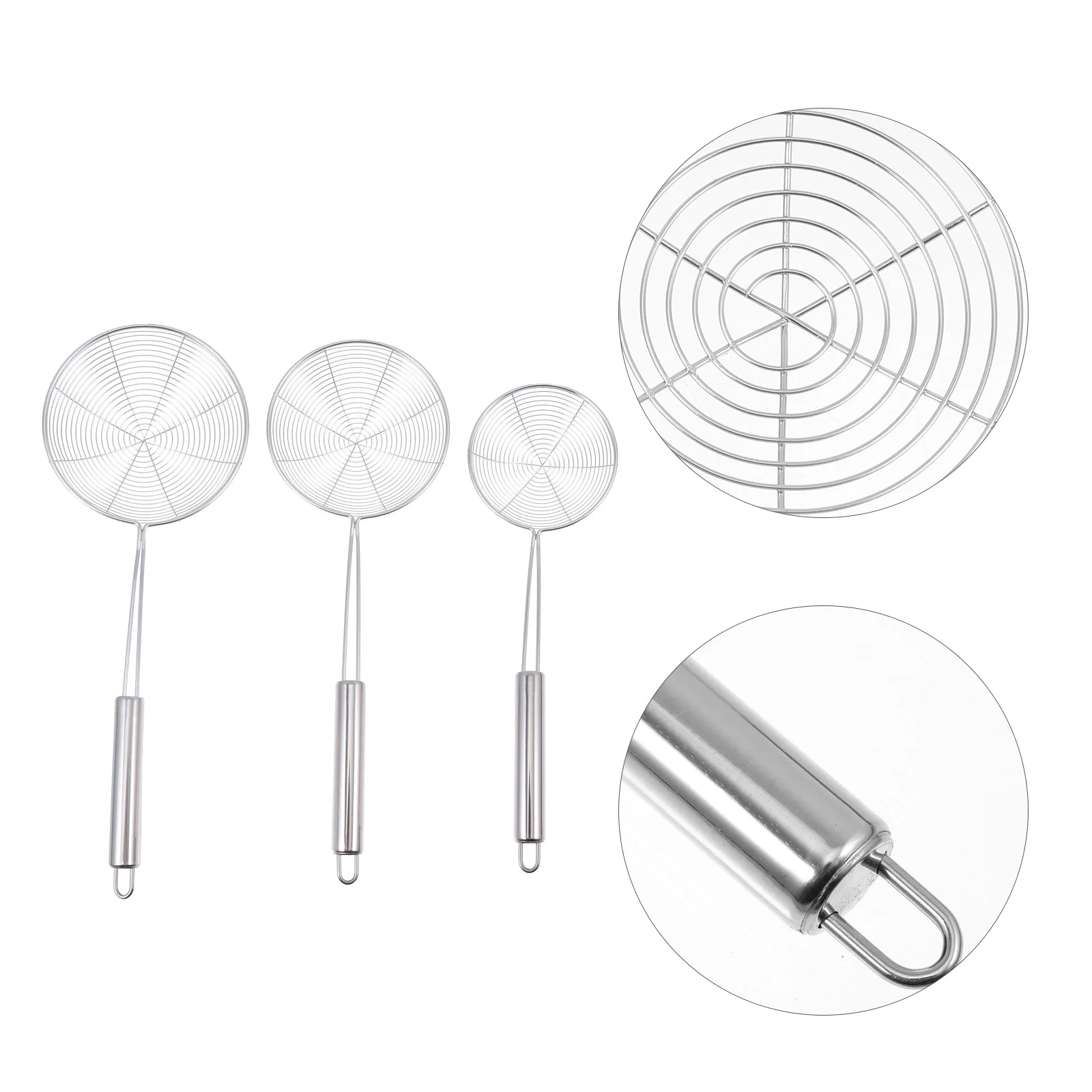 

Spoon Strainer Skimmer Cooking Pasta Fat Pot Hot Colander Mesh Sieve Oil Scoop Wire Kitchen Metal Slotted Spider Ladle Asian