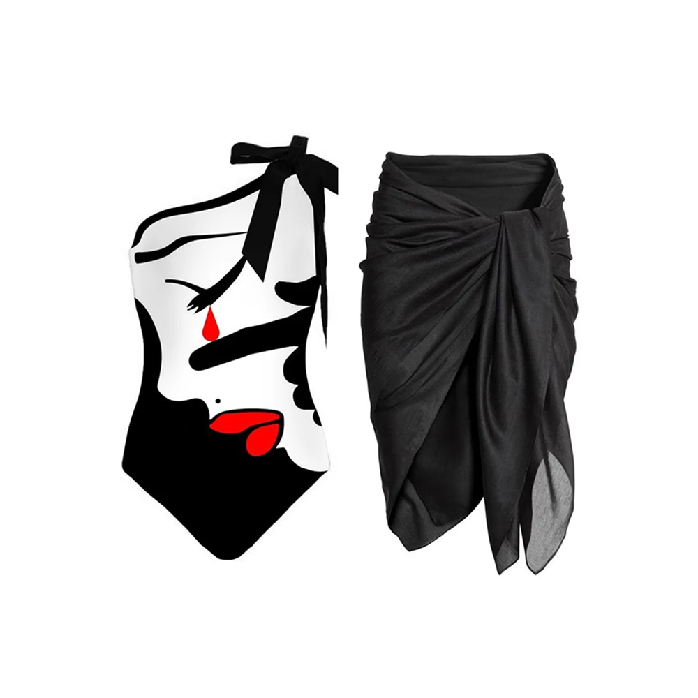 

Swimsuit New 2022 Bikinis Summer Beach Fashion Pieces for Sexy Erotic Suit Slim Fit Elegance Luxury With Cover Up Set Art Print