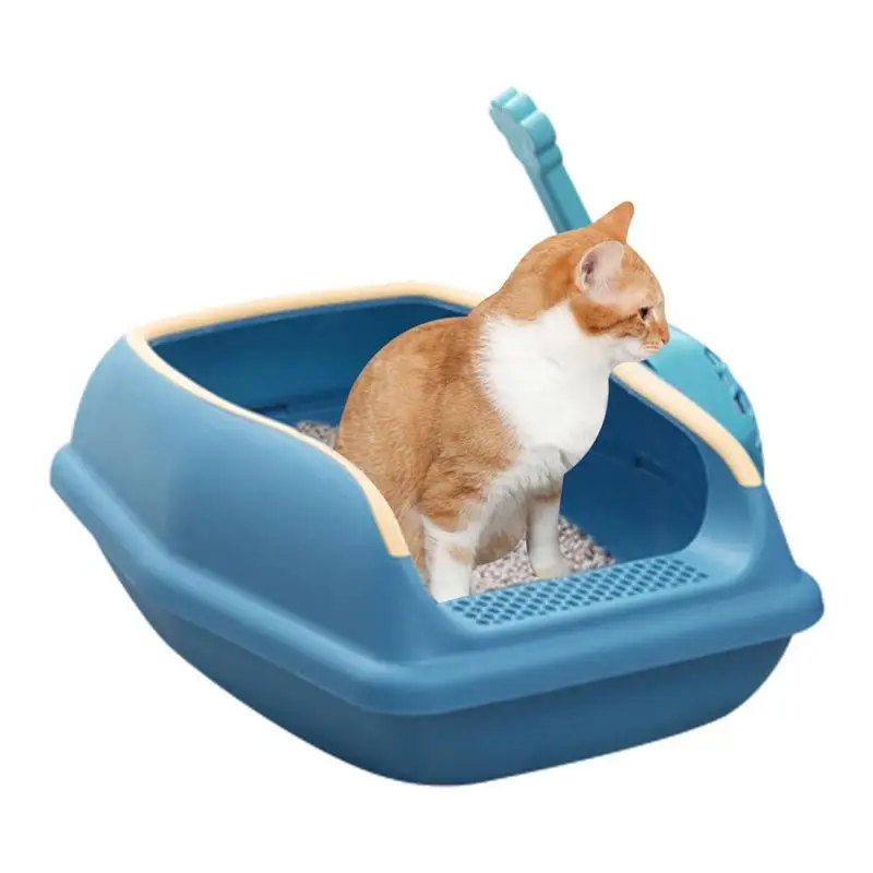 

Cat Litter Box Anti-splashing Kitten Litter Box Prevent Sand Leakage Cat Litter Pan Cat Toilet Easy To Scoop And No Odor For