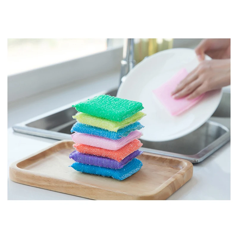 

4pcs/lot Kitchen Sponge Cleaning Brush Microfiber Scrub Sponges For Dishwashing Cleaner Pan Cloth Eraser Bathroom Accessories