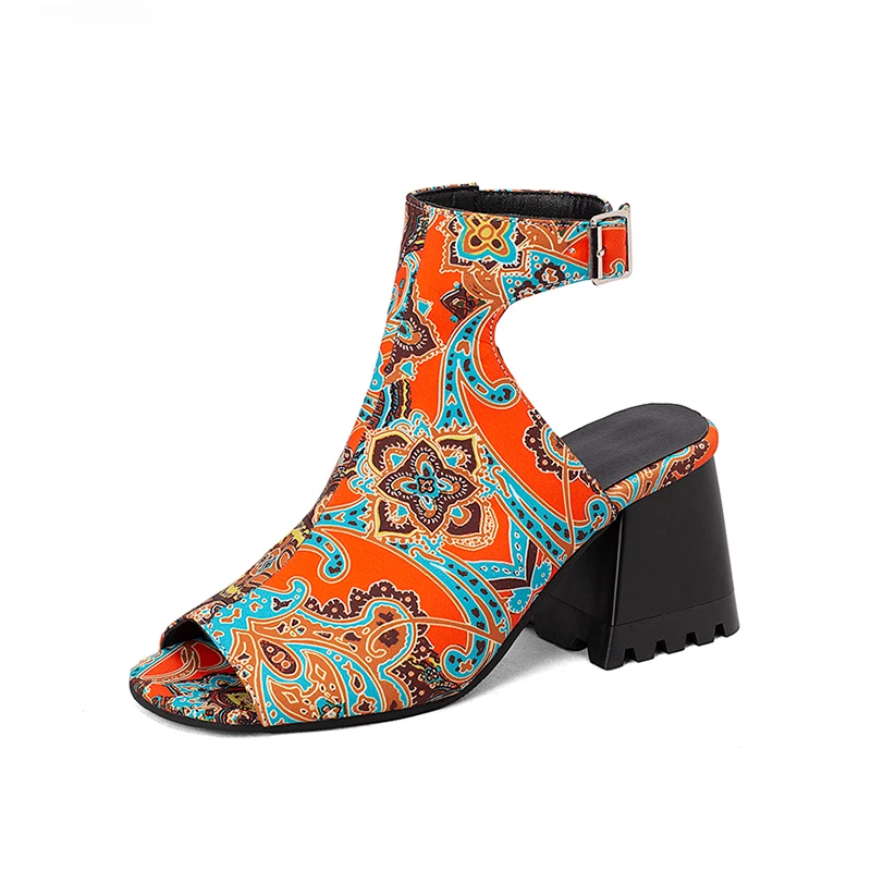 

Сандалии женские с открытым носком, босоножки гладиаторы, удобная повседневная обувь на массивном высоком каблуке, модель 45, 46, 47, 48, лето 2023