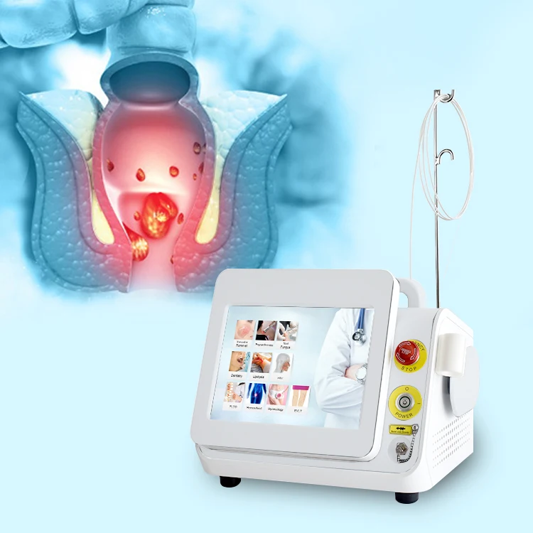 

2022 Hot selling 1470 980 class laser hemorrhoids removal laser cutting machine triangel medical equipment Soft fibroma