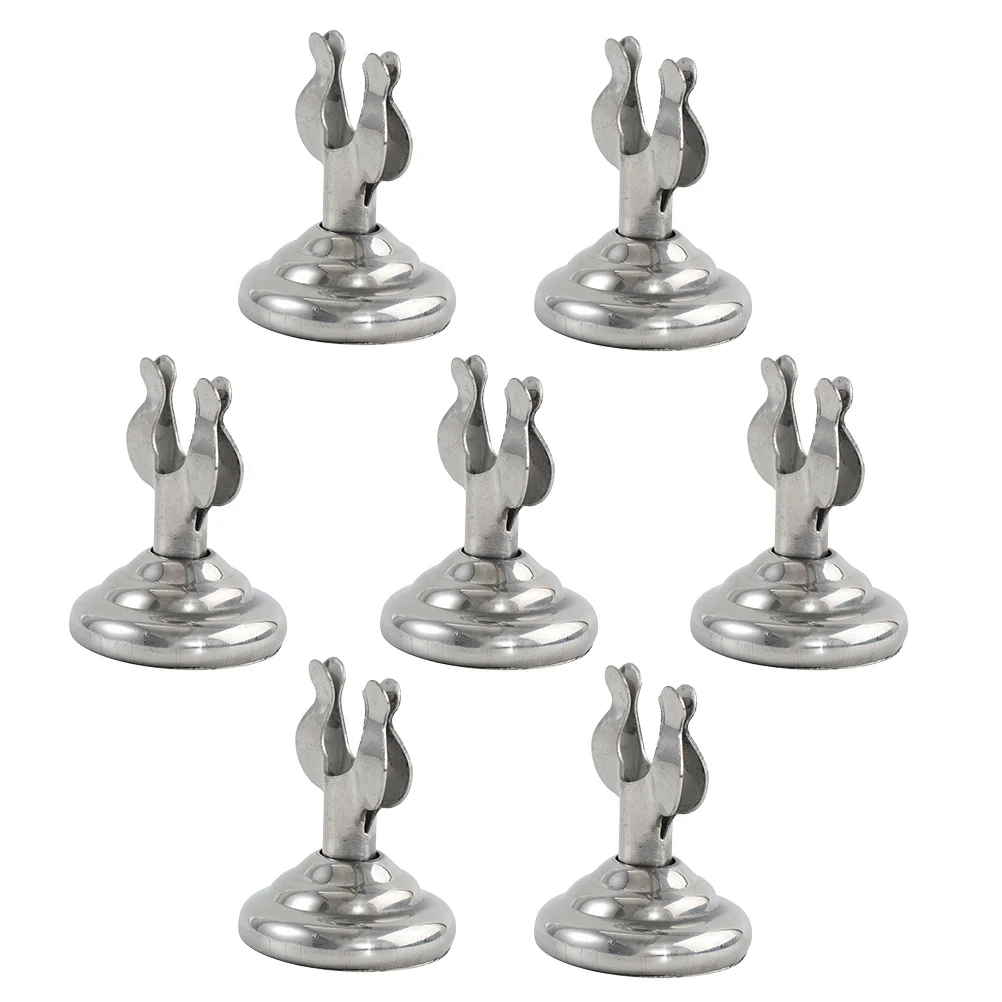 

1 Set 7 Pcs 4cm Party Mini Whorl U Shape Table Number Holders (Silver)
