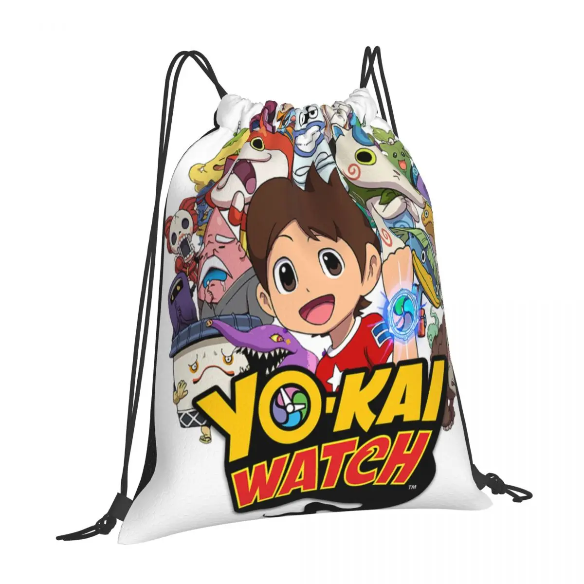 

Yo-Kai Yokai Watch Drawstring Bags Backpacks Shoes Bag School Bag Men Women Lightweight Cartoon Gym Sports Sackpack