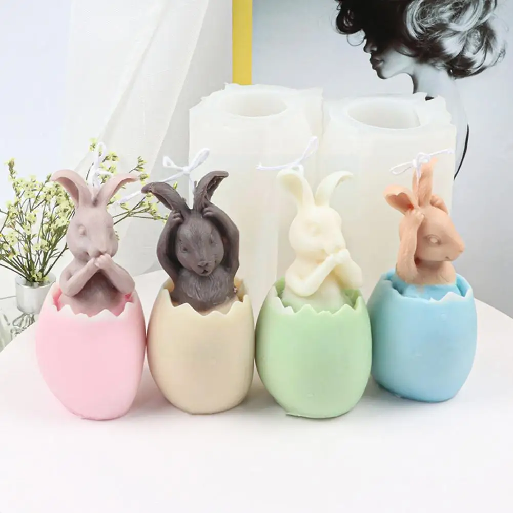 

Easter Egg Bunny Candle Aromatherapy Candle Silicone Mold Ornaments Rabbit Mold Christmas Silicone Rabbit 3d Mold Fondant E H3u7