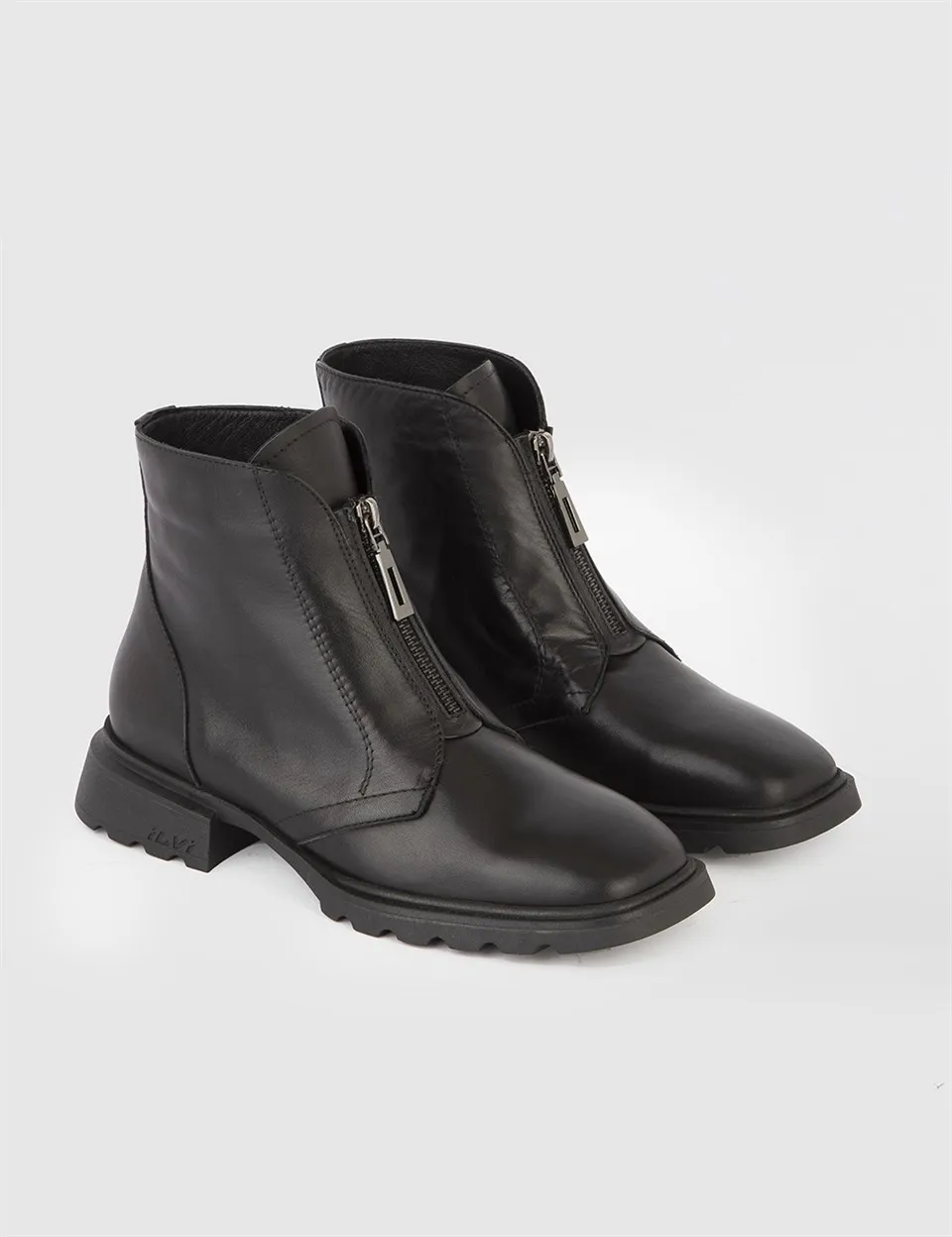 

ILVi-Genuine Leather Handmade Loke Black Leather Women's Boot Women Shoes 2021 Fall/Winter