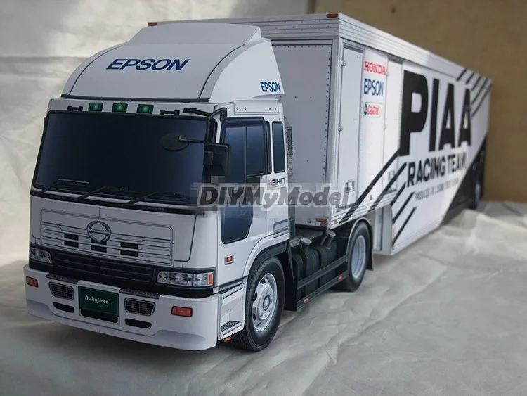 

DIYMyModeI масштаб 1:24 японский супер GT 2005 Автомобильный перевозчик прицеп бумажная модель ручной работы Набор пазлов игрушка ручной работы сдел...