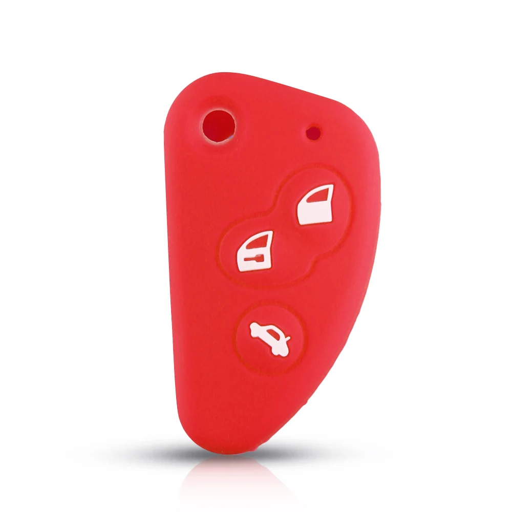 Dandkey Fob 3 кнопки силиконовый резиновый чехол для автомобильного ключа Alfa Romeo 147 166 156