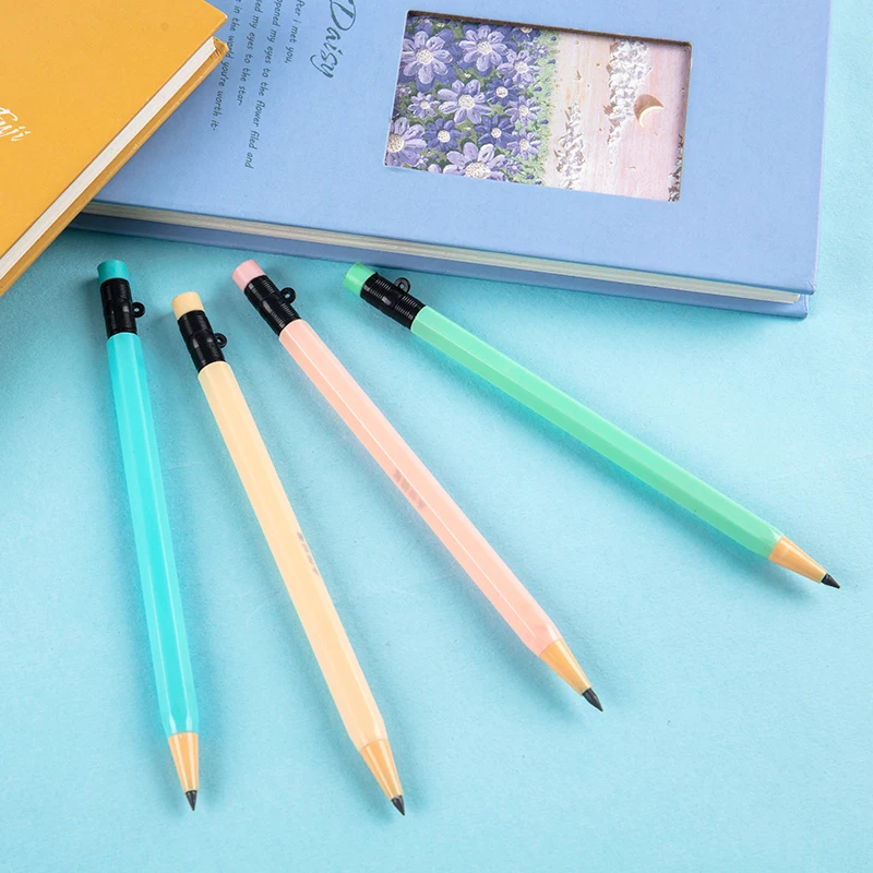 

1 Piece Lytwtw's Stationery Eternal Pencil Without Ink Unlimited Writing Environmentally Friendly Pencil with Free Eraser