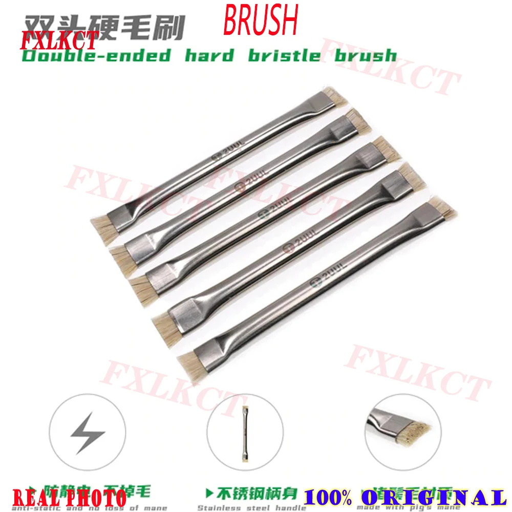 

Gsmjustoncct 2UUL Dual Heads Bristle Brush for PCB Clean