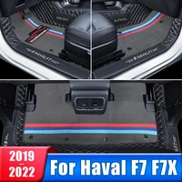 custom made leather car floor mats for haval f7 f7x 2019 2020 2021 2022 interior non slip carpets rugs foot pads accessories