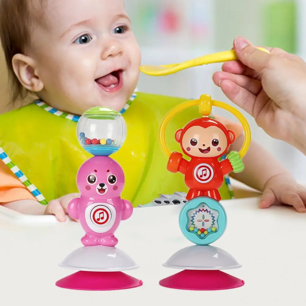 

for Stroller Accessories Lovely Safe Decorative Rattle Toy Music 360 Degree Rotating Stress Relief ABS Sunction Cup