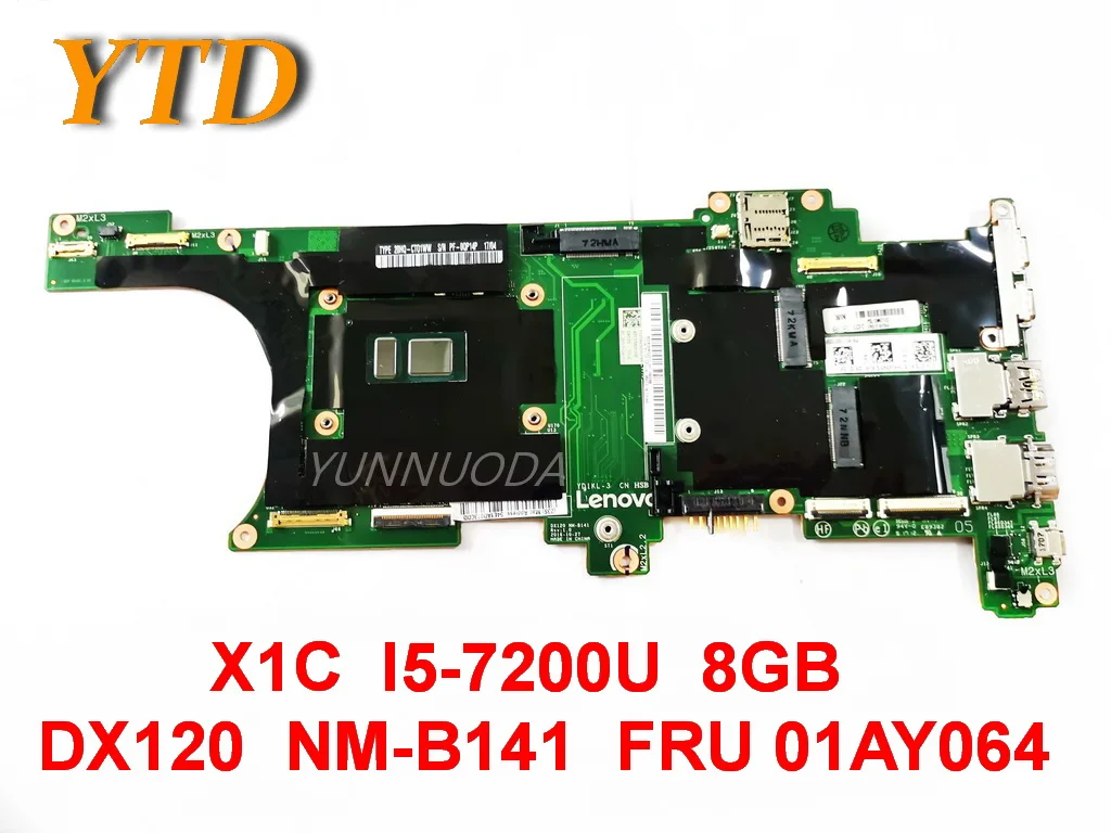 

Оригинал для ноутбука Lenovo X1C материнская плата X1C I5-7200U 8GB DX120 NM-B141 FRU 01AY064 протестирована хорошая бесплатная доставка
