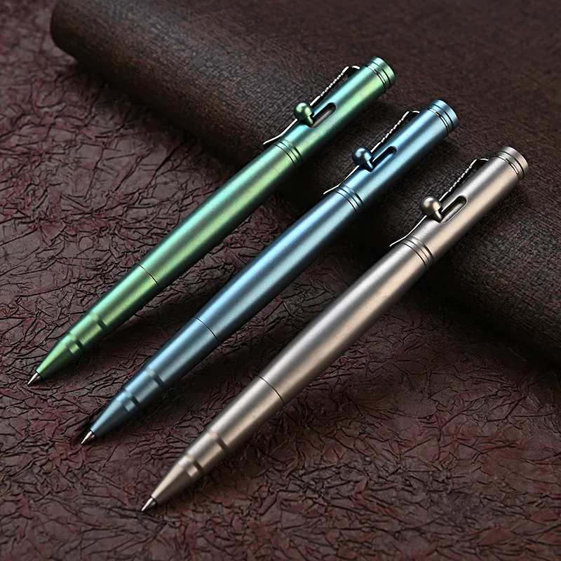 

1PC EDC New Titanium Alloy Gun Bolt Tactical Pens Unisex Pens Metal Business Signature Pens Ballpoint Pens Defensive Pens