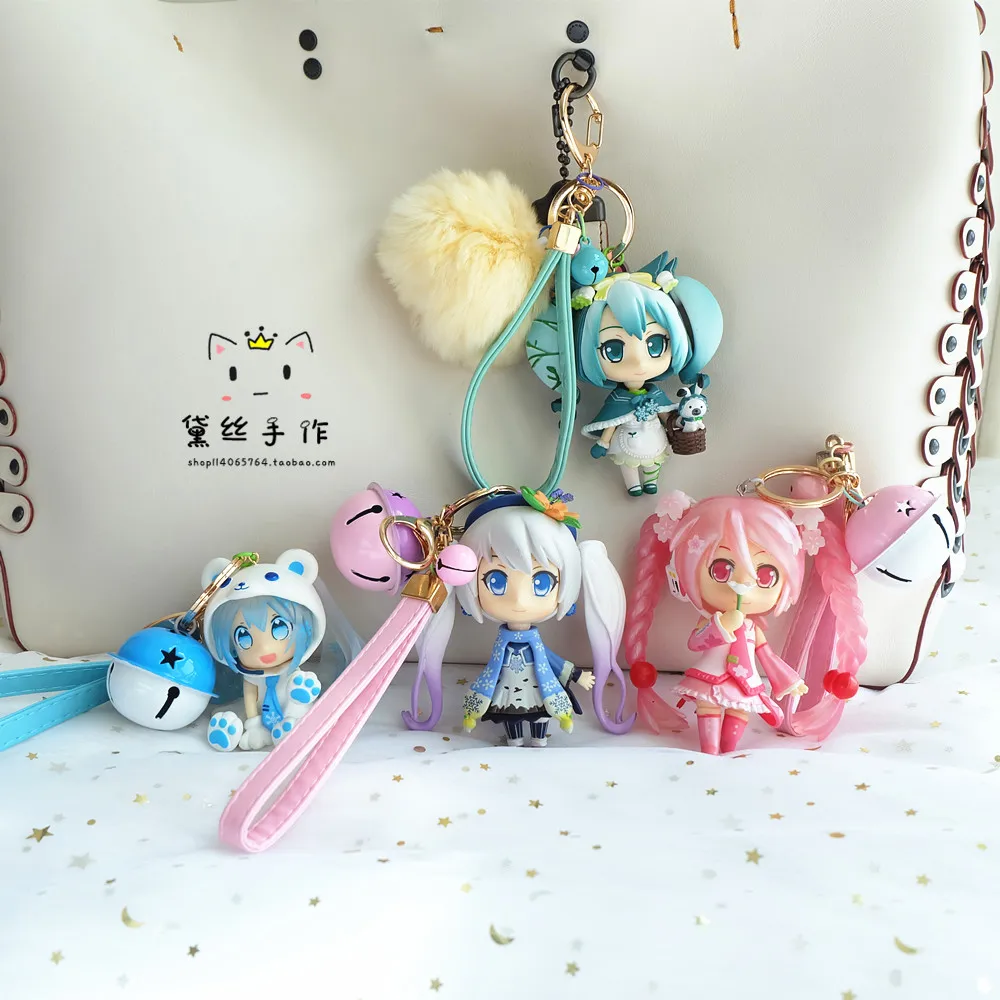 

Anime Miku Figure PVC Model Cartoon Character Key Chain Bag Pendant Kawaiii Singer Action Figure Decoration Toy Doll Gifts