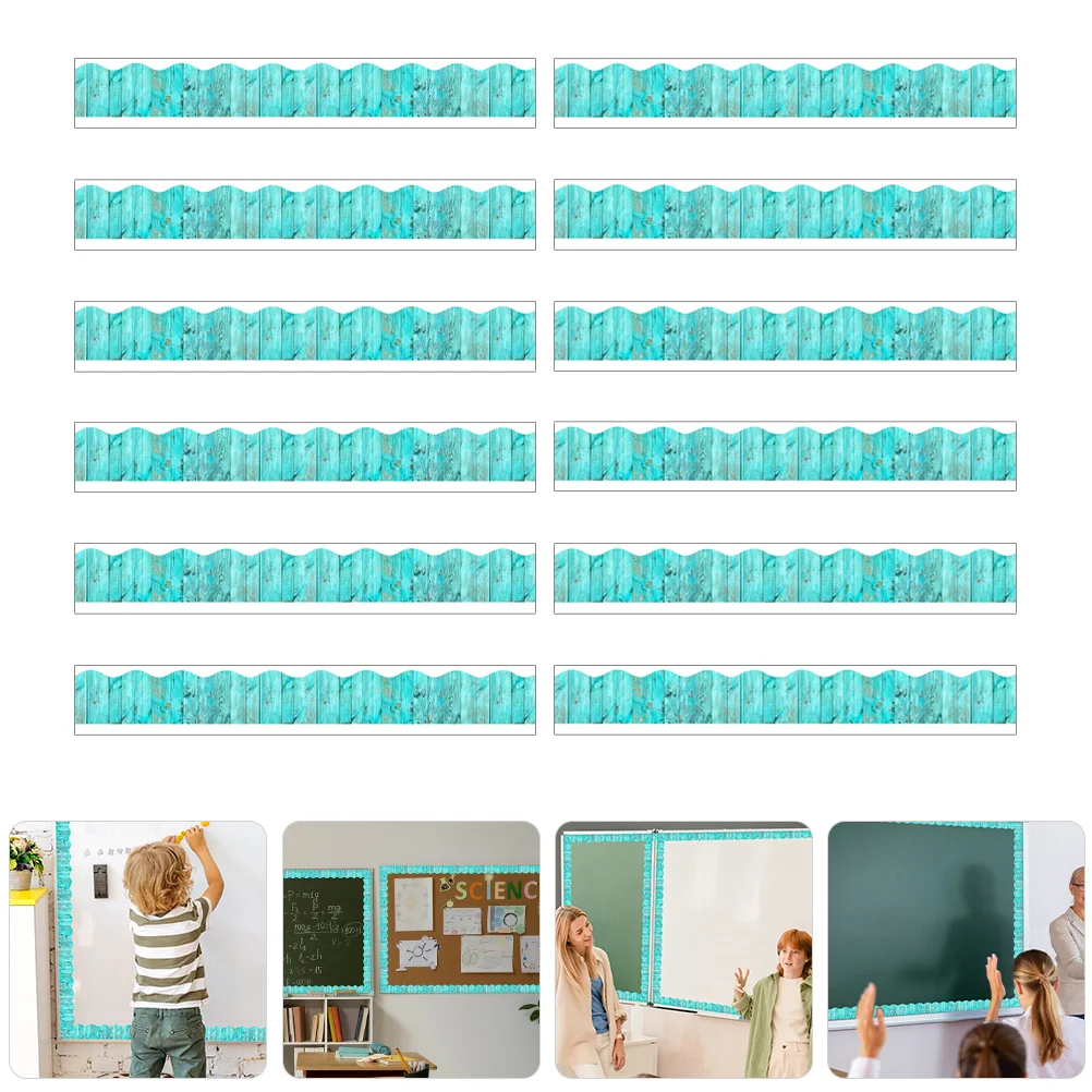 

12 Pcs Classroom Decorations Decorative Border Magnetic Bulletin Board Wrap Around Replaceable Festival Supplies Pvc