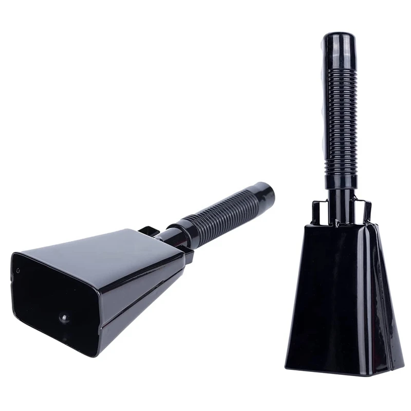

2Pcs Metal Cow Bell 8 Inch Steel Cowbells With Handle, Noise Makers, Cheering Loud Call Bell Alarm