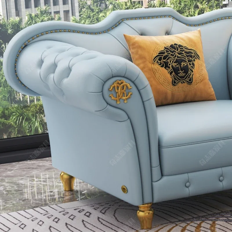 Дизайнерские современные роскошные диваны секционные 3-х предметные кожаные