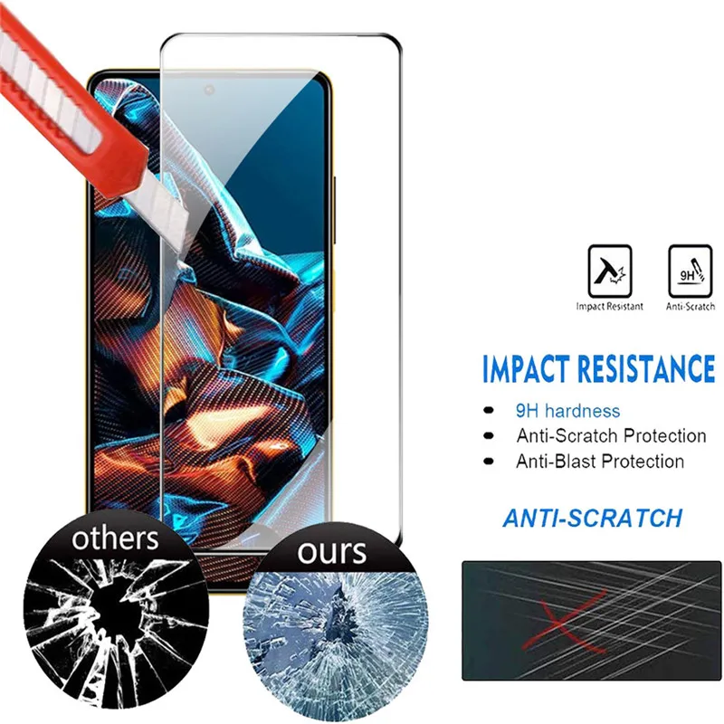 For Poco X4 GT Tempered Glass POCO x5 pro Screen Protector Poco M5 M5S X4 Pro cristal Pocco F4 GT Glass Poco-x5-pro film Poko x5