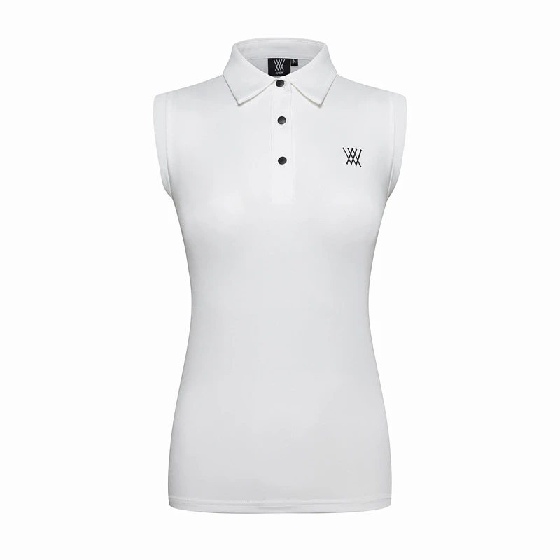 Summer new golf apparel ladies tops sleeveless T-shirt GOLF outdoor sports fashion standing collar shirt