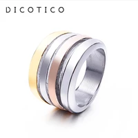 stainless steel rings for women bohemia bague tri color x finger anillos mujer fashion ladies wedding rings jewelry accessories