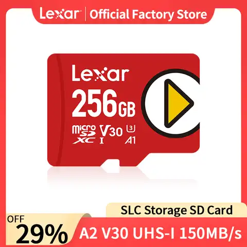 Карта памяти Micro SD Lexar, класс 10, 1 ТБ, 512 ГБ, 256 ГБ, 128 ГБ