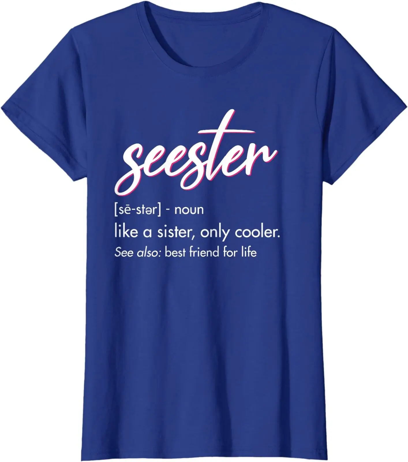 Женская футболка с круглым вырезом и надписью как сестра