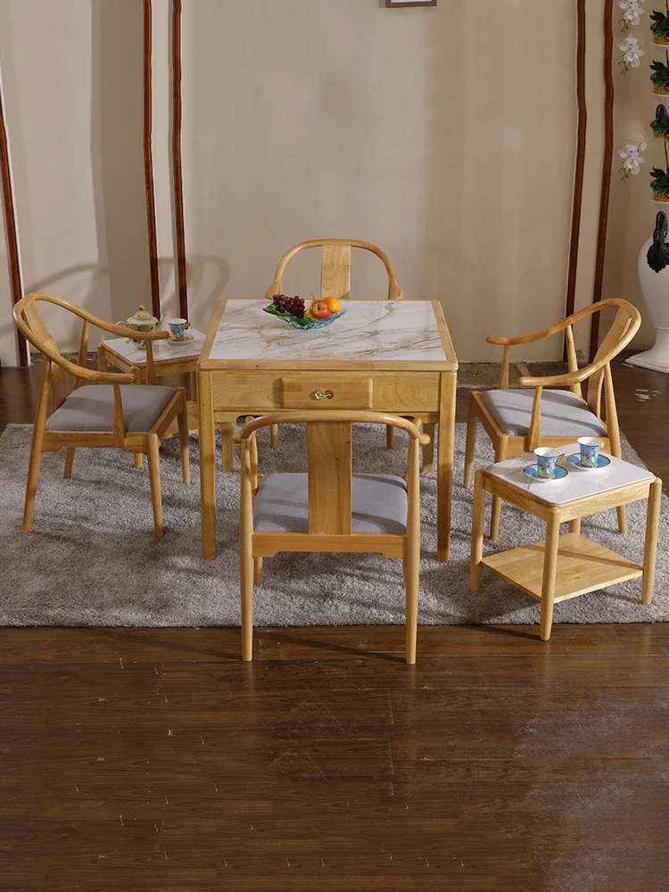 Роскошный деревянный обеденный стол автоматический выдвижной ящик для хранения